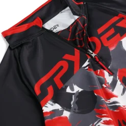 Kids Spyder Boys Camo Half Zip - Red