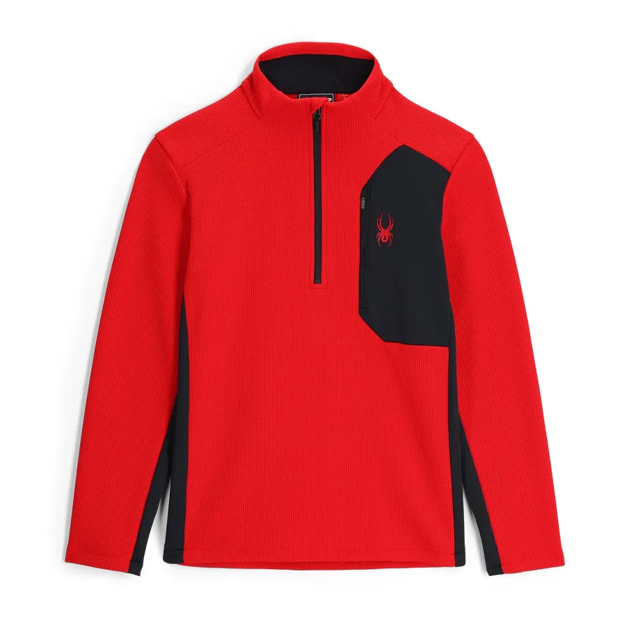 Spyder Mens Bandit Half Zip - Red