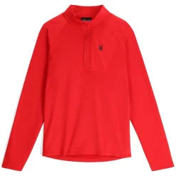 Spyder Mens Gridweb Half Zip - Red