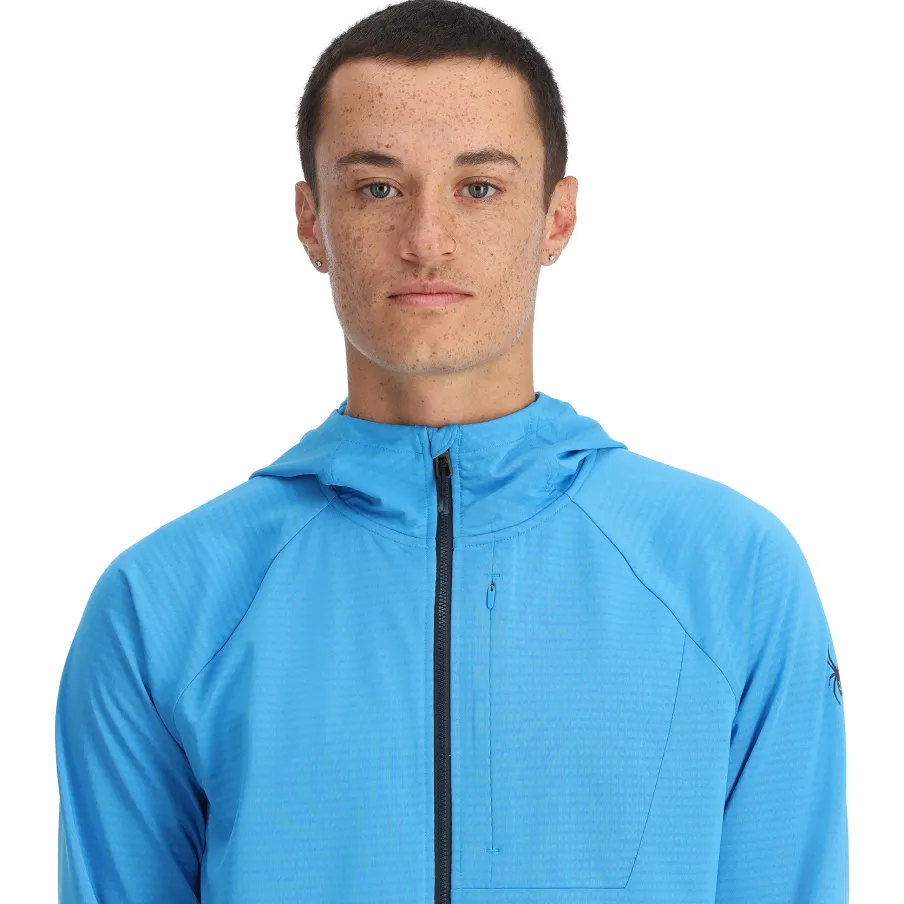 Spyder Mens Gridweb Hoodie - Aether Blue