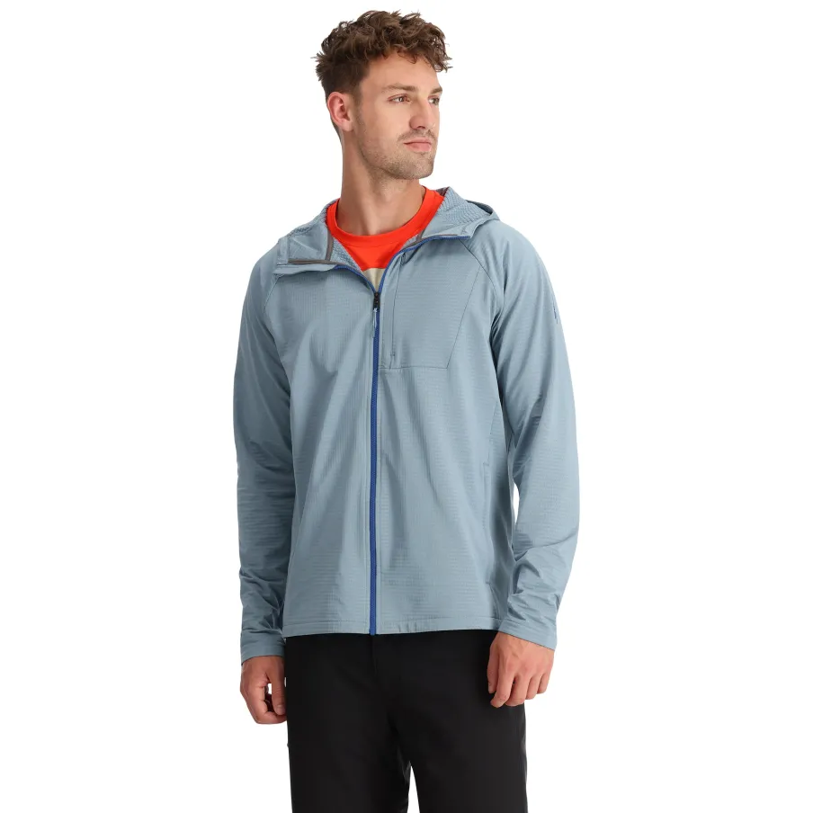 Spyder Mens Gridweb Hoodie - Blue Fog