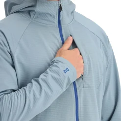 Spyder Mens Gridweb Hoodie - Blue Fog