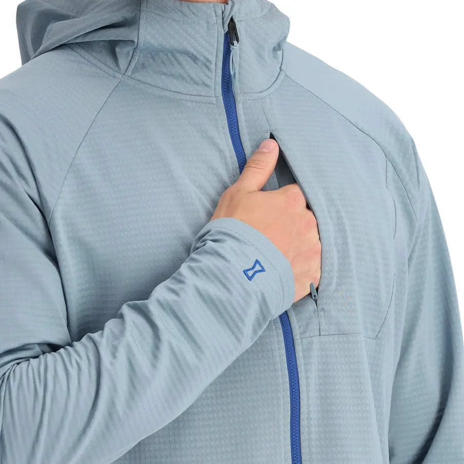 Spyder Mens Gridweb Hoodie - Blue Fog