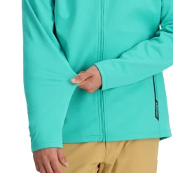Spyder Mens Gridweb ShellFleece™ Hoodie - Teal Green