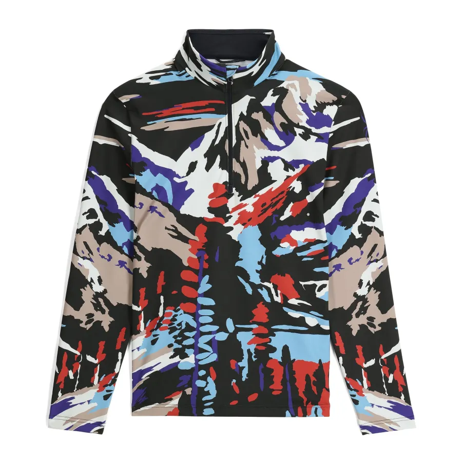 Spyder Mens Podium Half Zip - Paint By Numbers Purple Flash