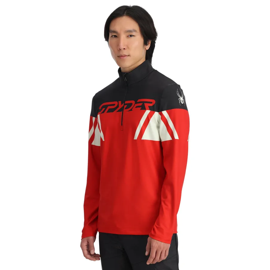 Spyder Mens Podium Half Zip - Red