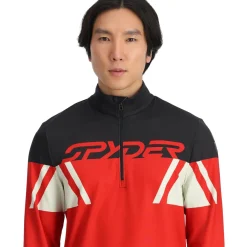 Spyder Mens Podium Half Zip - Red