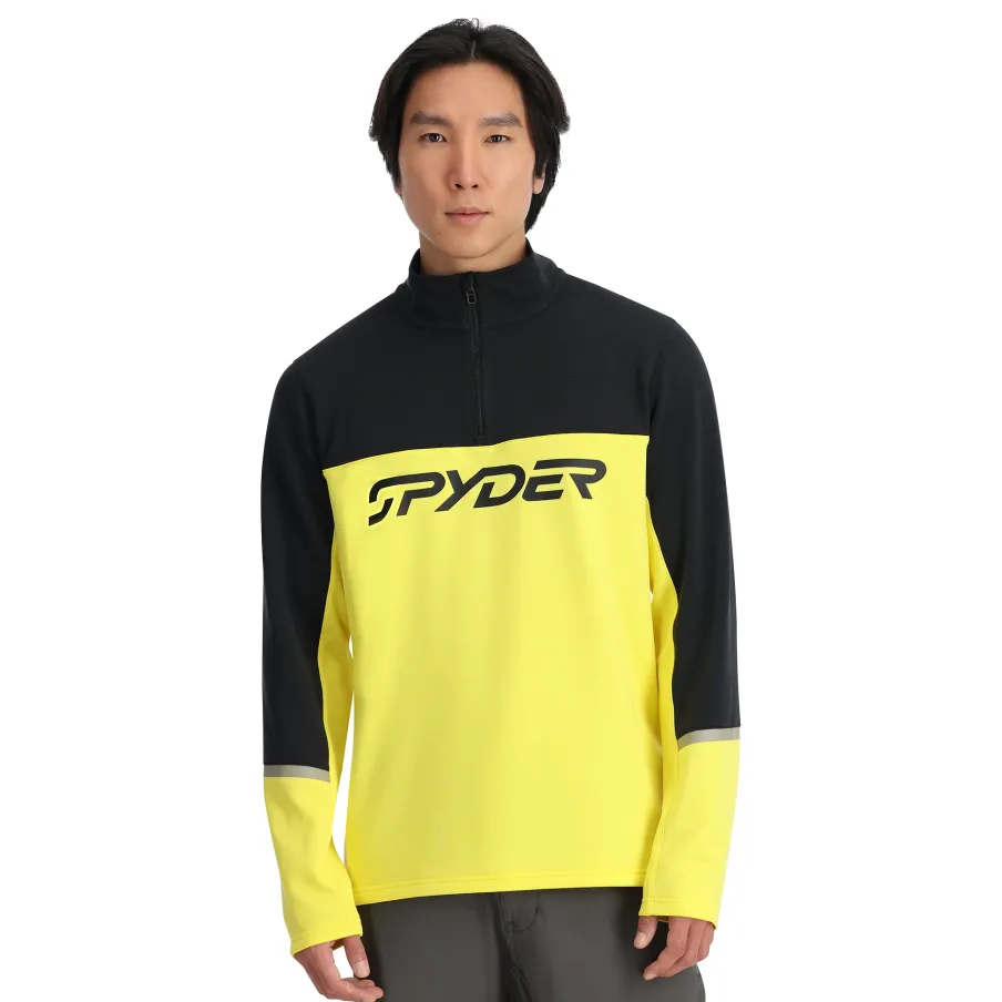 Spyder Mens Speed Fleece Half Zip - Acid Yellow