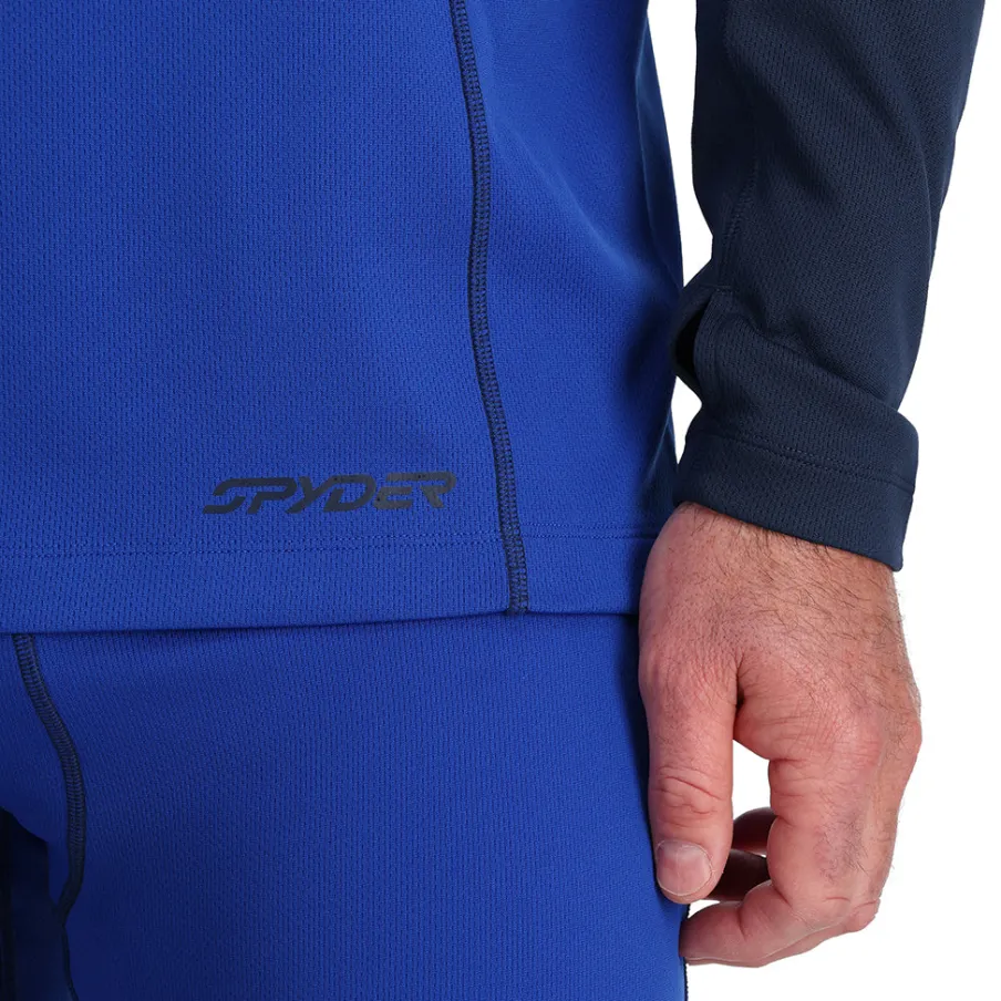 Spyder Mens Stretch Charger Crew - Electric Blue