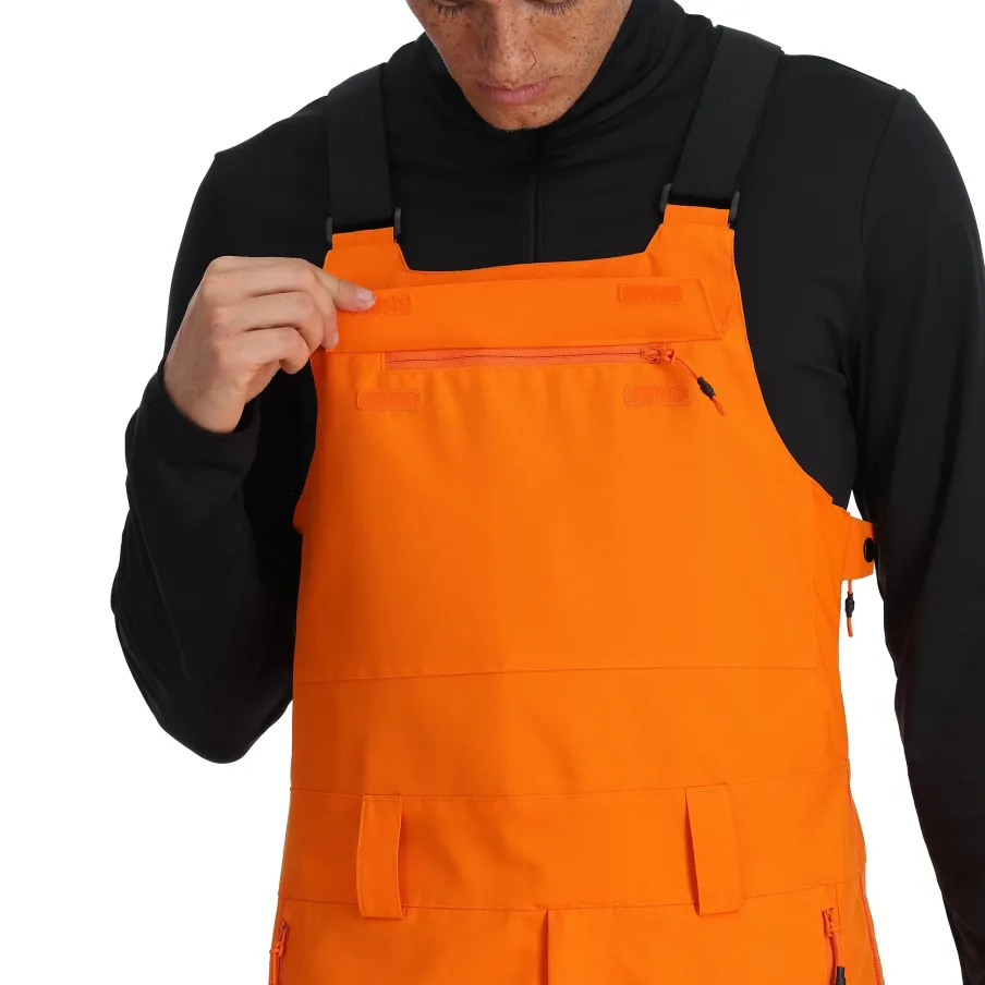 Spyder Mens Terrain Bib - Orange Shock