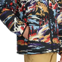 Spyder Mens Windom Down Jacket - Paint By Numbers Purple Flash