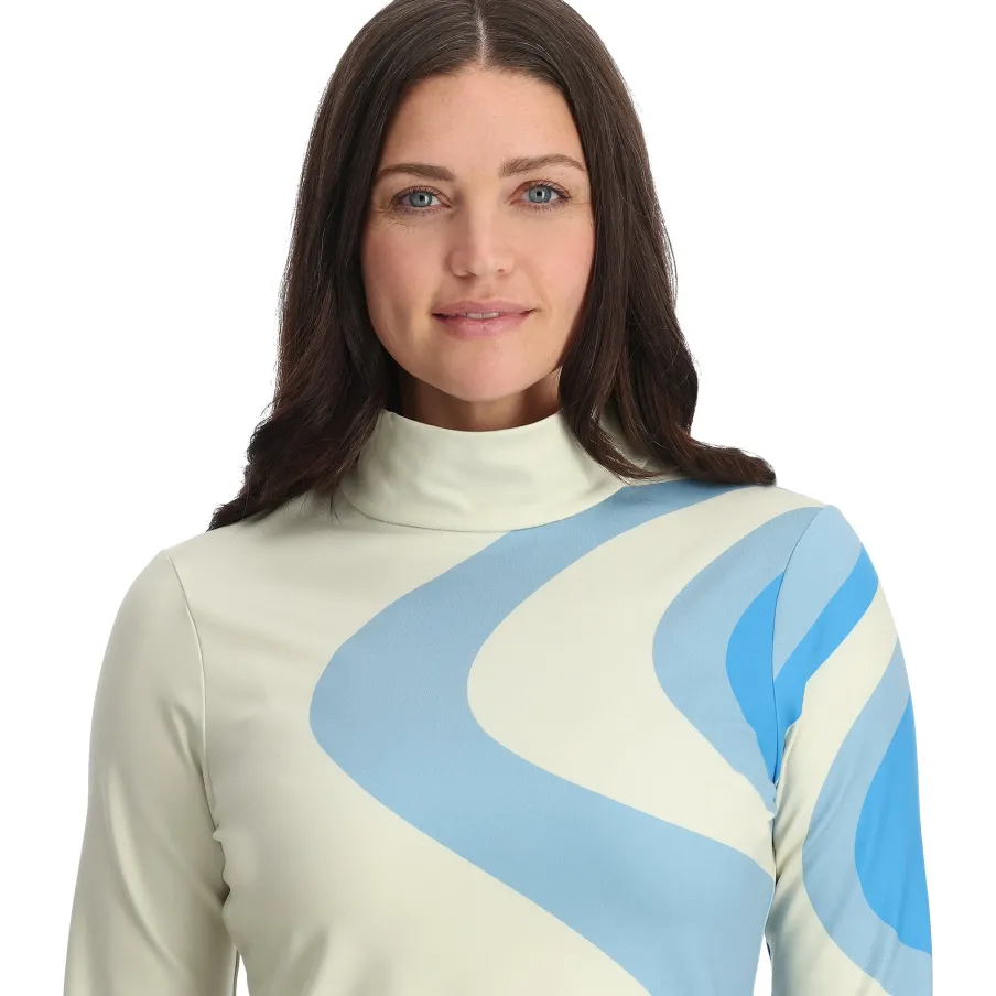 Women Spyder Womens Chute Turtleneck - Vanilla Latte