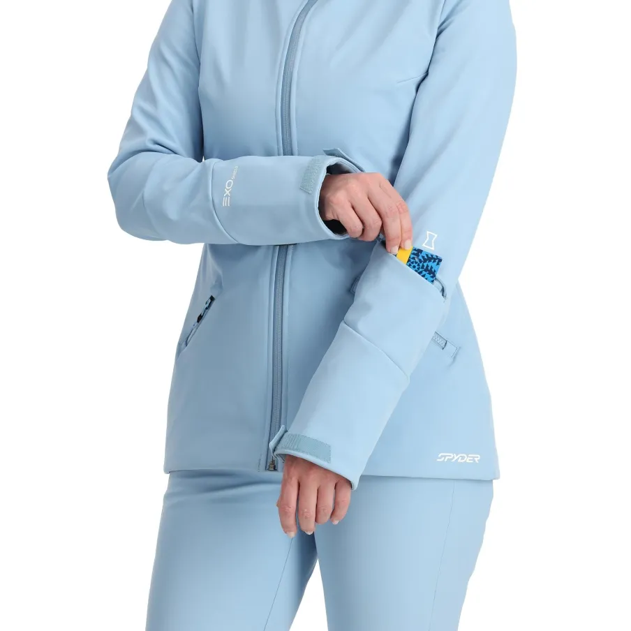 Women Spyder Womens Glacial Softshell - Blue Drift