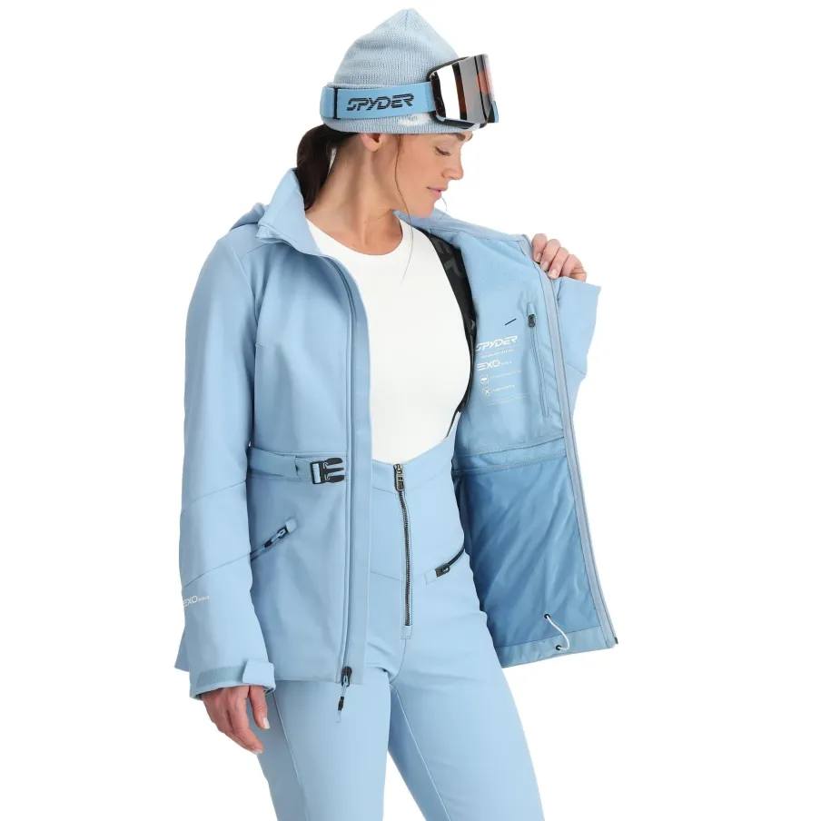 Women Spyder Womens Glacial Softshell - Blue Drift