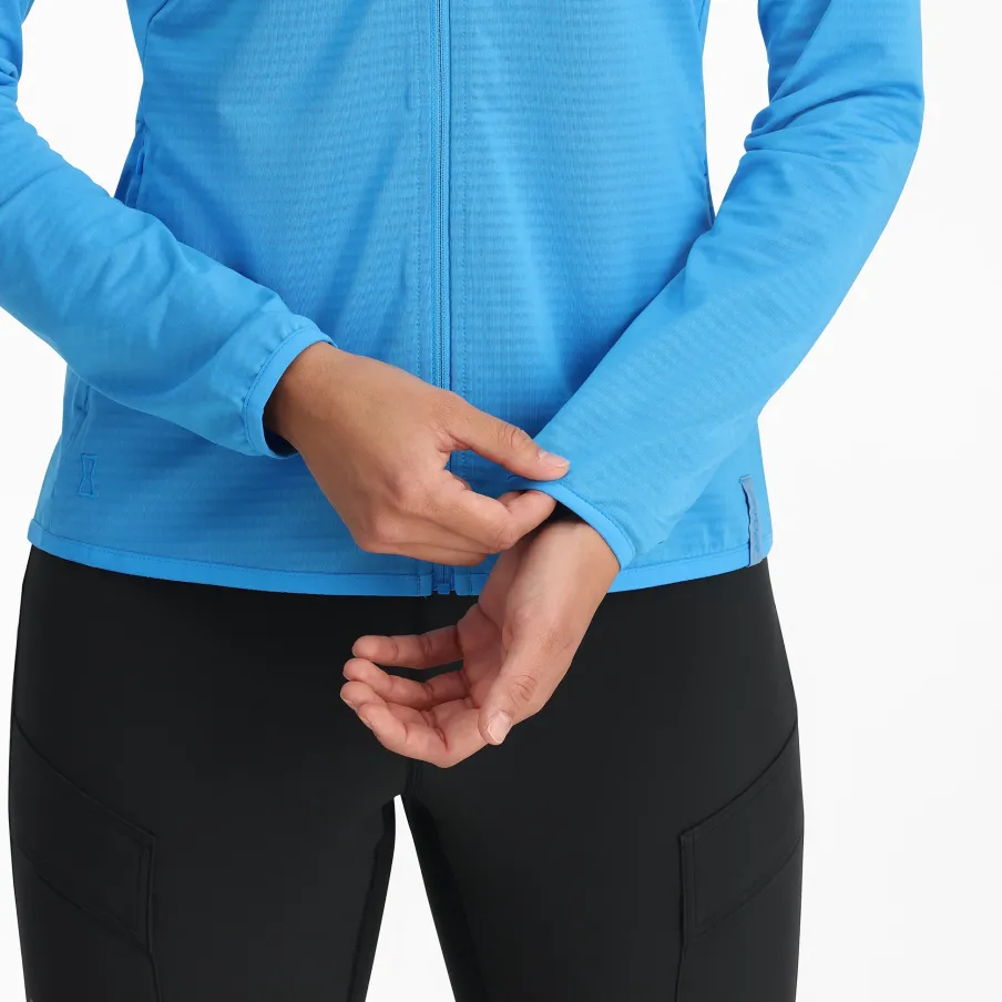 Women Spyder Womens Gridweb Hoodie - Aether Blue