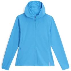 Women Spyder Womens Gridweb Hoodie - Aether Blue