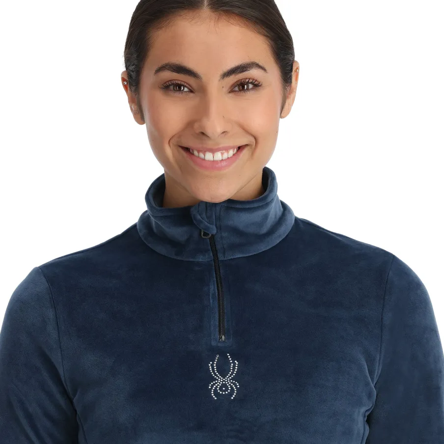 Women Spyder Womens Shimmer Bug Half Zip - True Navy