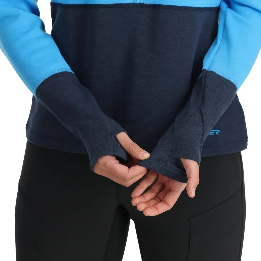 Women Spyder Womens Speed Fleece Half Zip - Aether Blue
