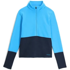 Women Spyder Womens Speed Fleece Half Zip - Aether Blue