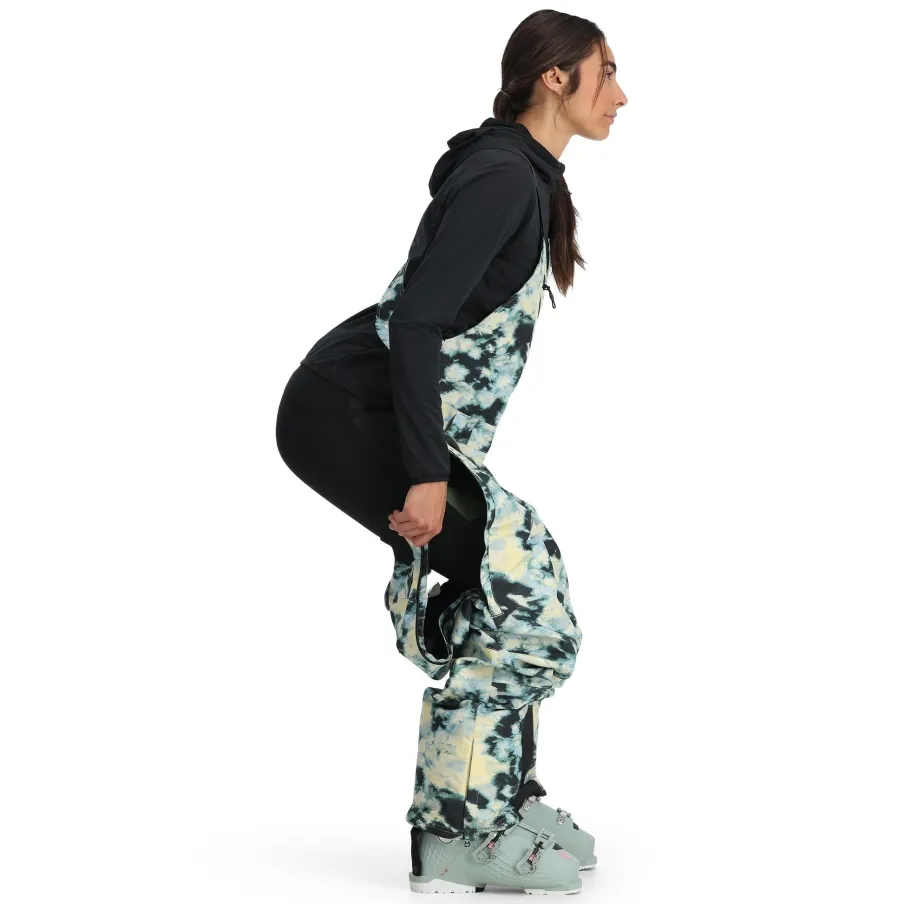 Women Spyder Womens Terrain Bib - Tie Dye Vanilla Latte