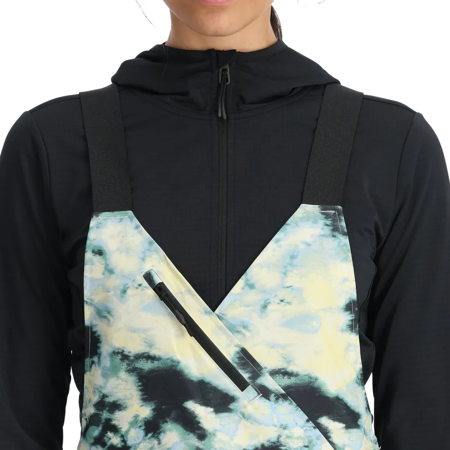 Women Spyder Womens Terrain Bib - Tie Dye Vanilla Latte