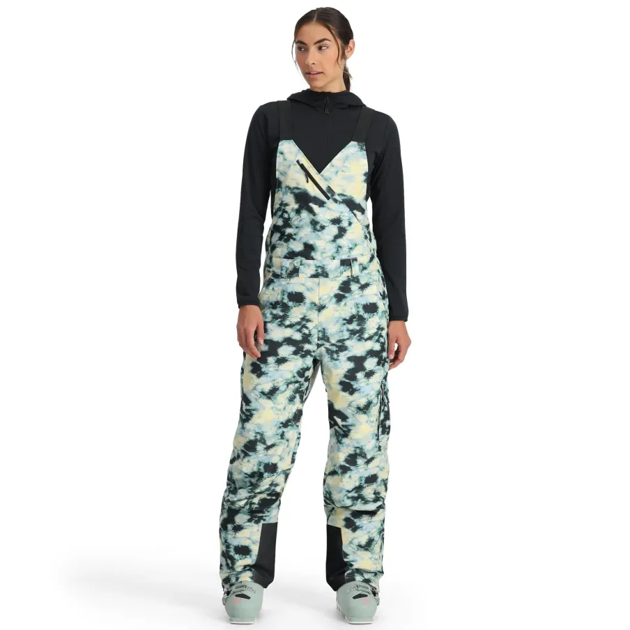 Women Spyder Womens Terrain Bib - Tie Dye Vanilla Latte
